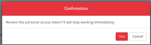 The revoke confirmation.